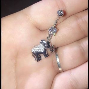 14k Nose Ring & Surgical Steel Elephant Belly Ring